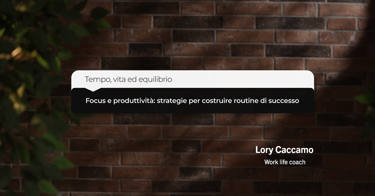 Course Image Focus e produttività strategie per costruire routine di successo